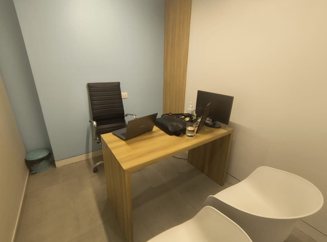 Clinic waiting area with warm lighting